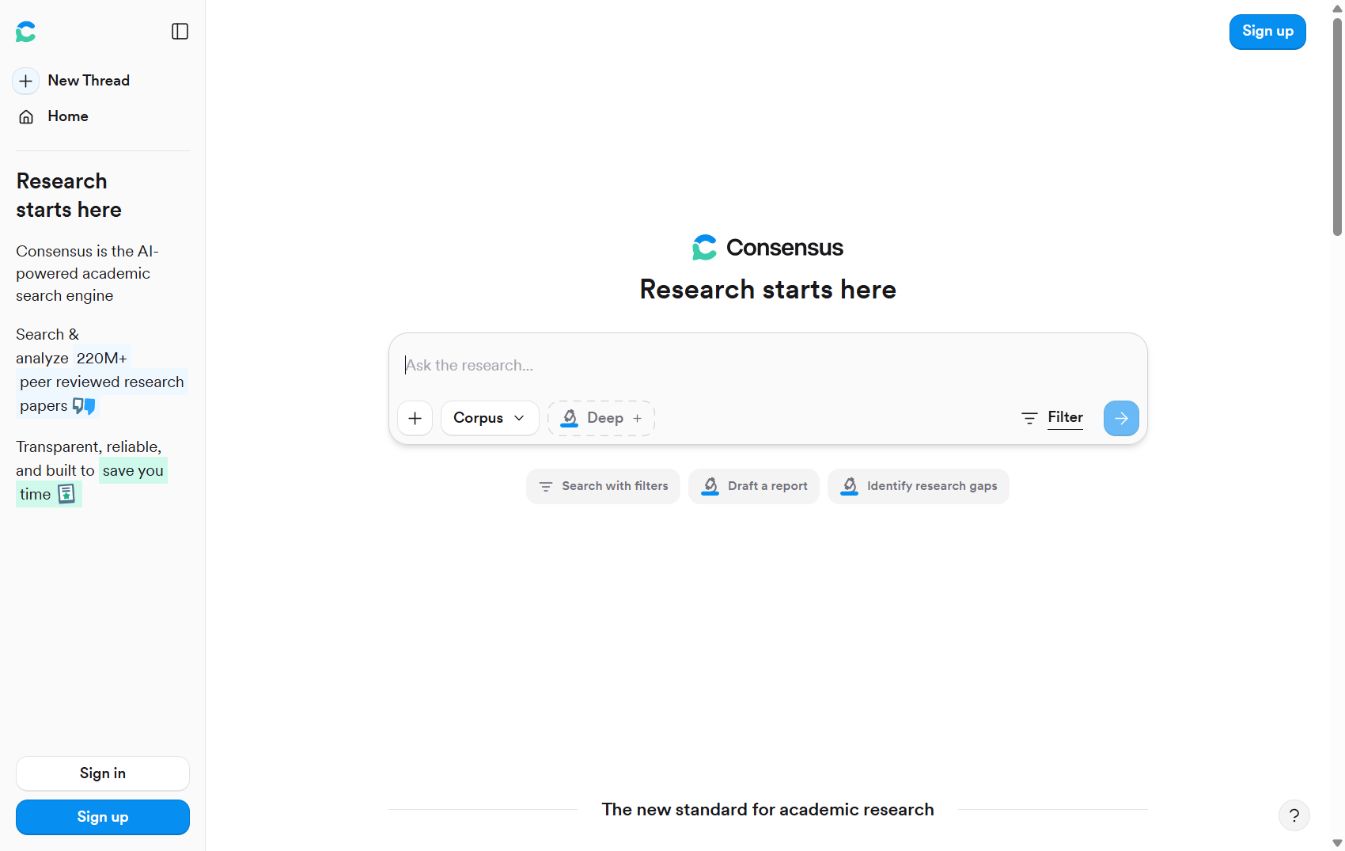 Screenshot von Consensus