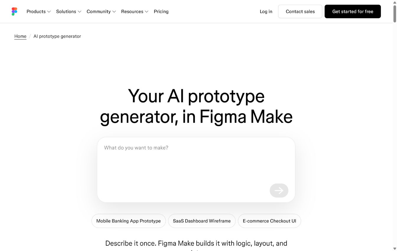 Screenshot von Figma Make