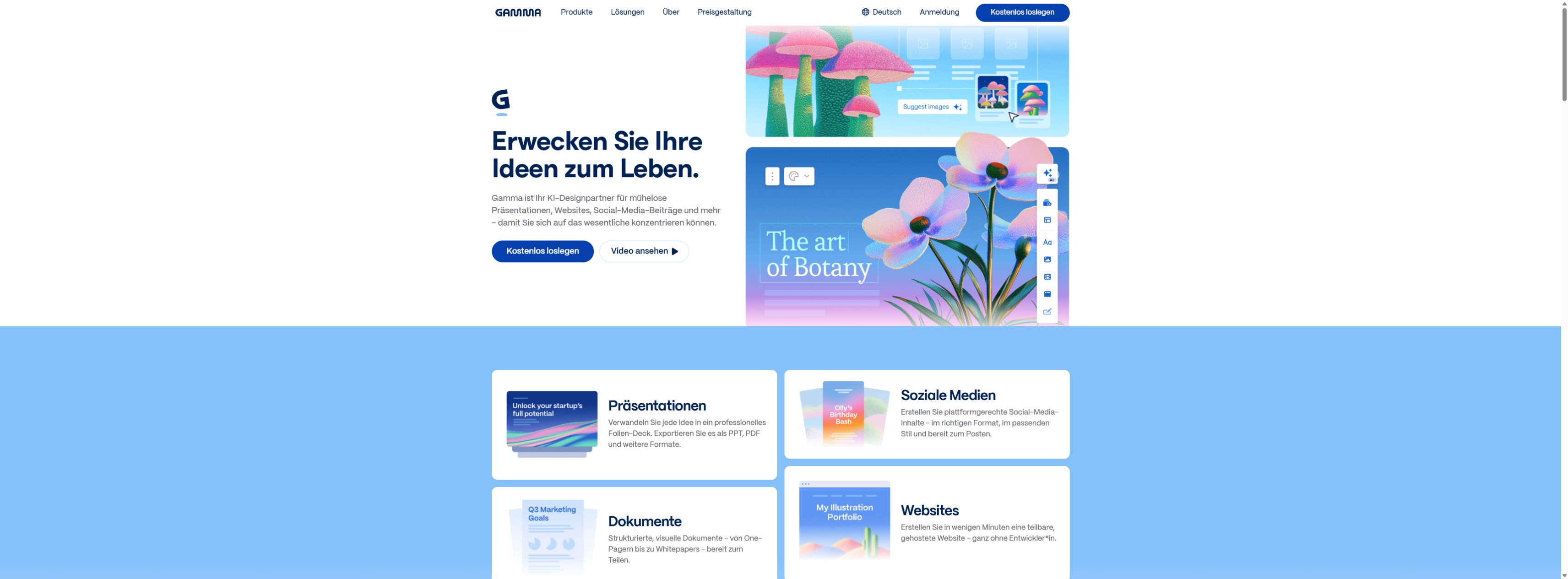 Screenshot von Gamma