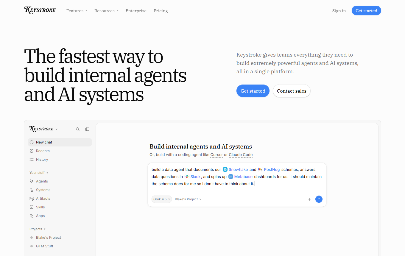 Screenshot von Keystroke