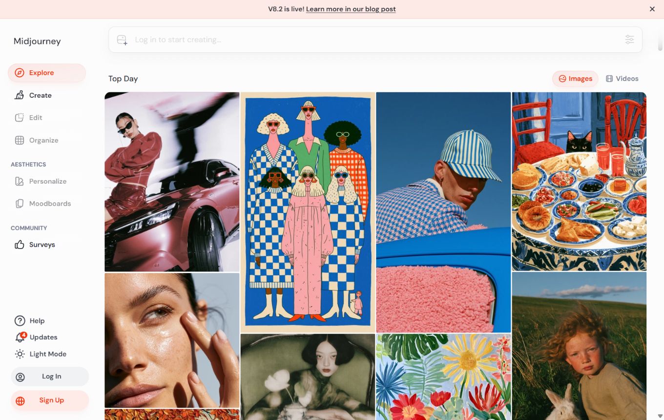 Screenshot von Midjourney