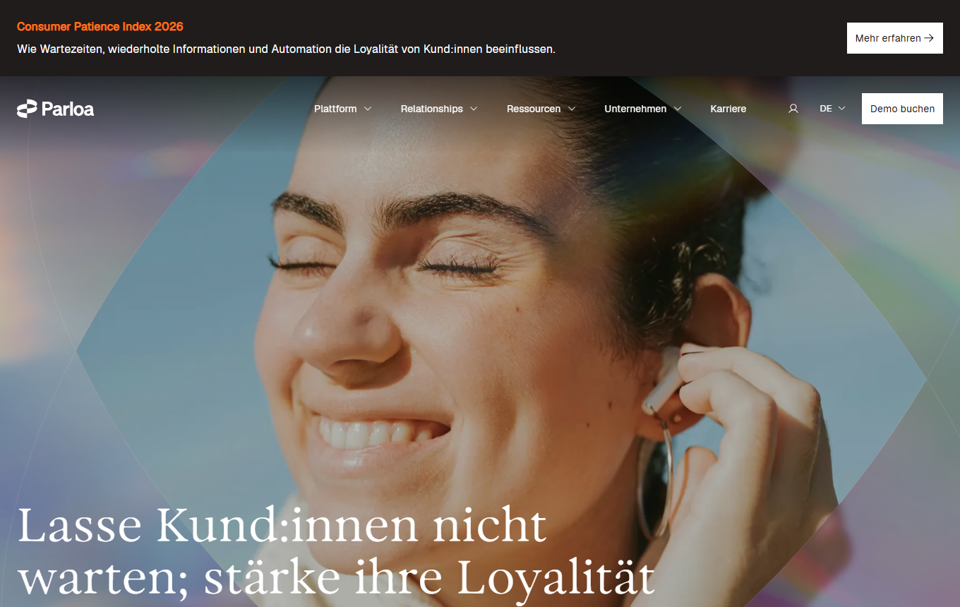 Screenshot von Parloa