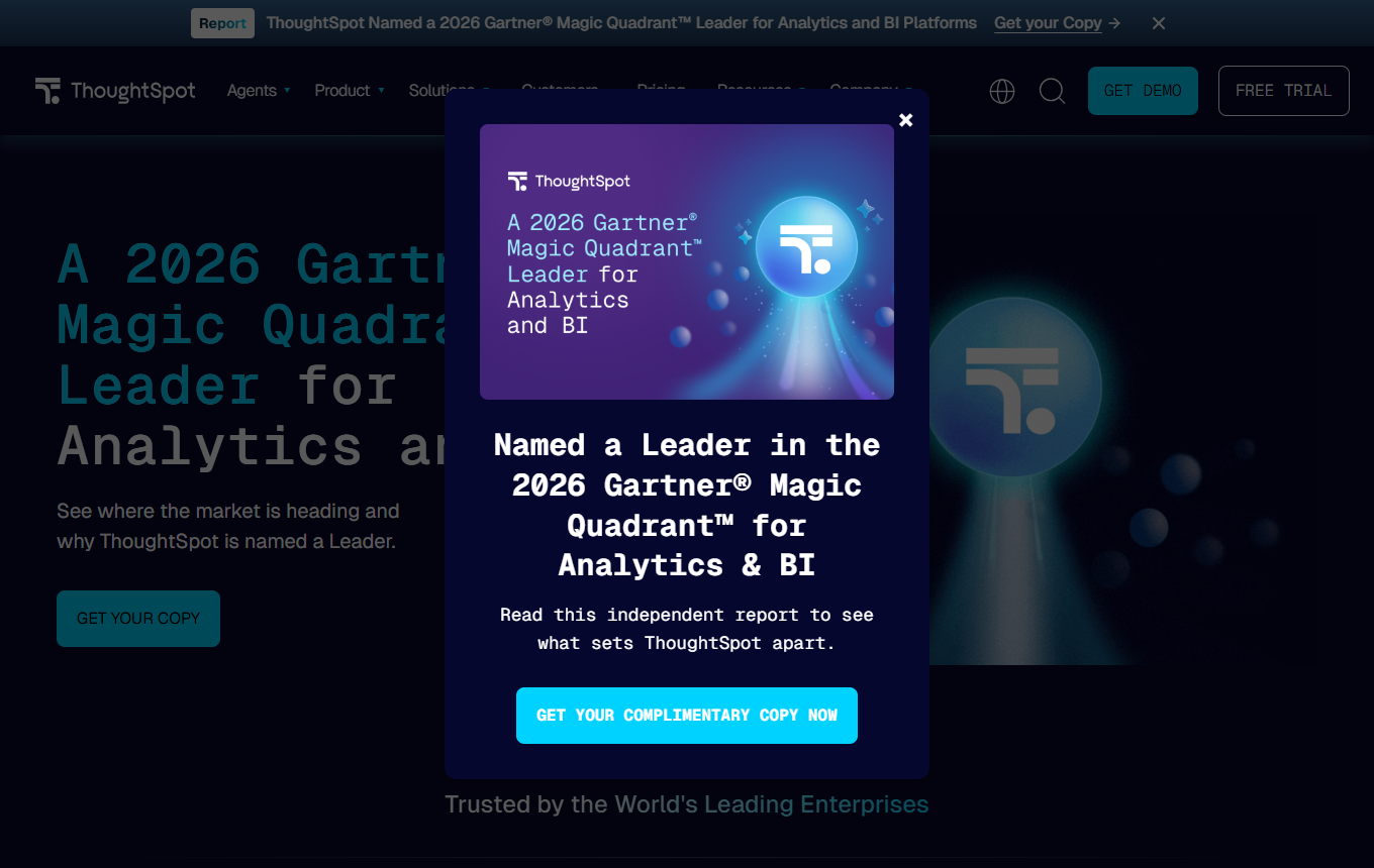 Screenshot von ThoughtSpot